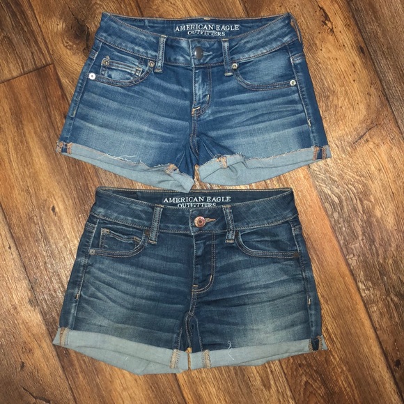 American Eagle Outfitters Pants - Lot of 2 American Eagle super stretch shorts sz 0